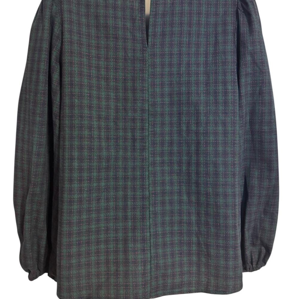 NWT She + Sky Green Plaid Blouse #FALL2025   MEDIUM/LARGE   #@ - Picture 6 of 11